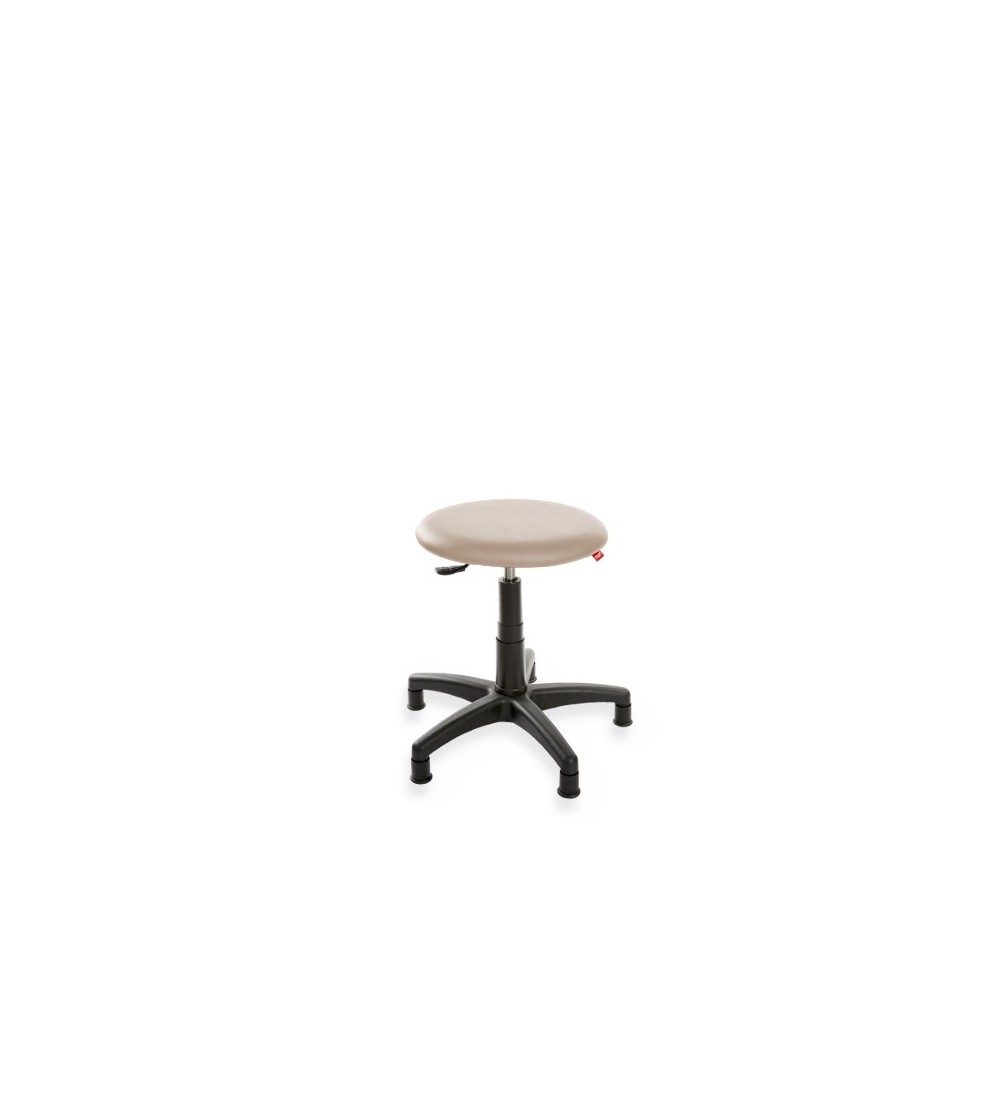 Taboret, stołek, hoker ErgoTab Eco, na stopkach, ekoskóra, regulacja