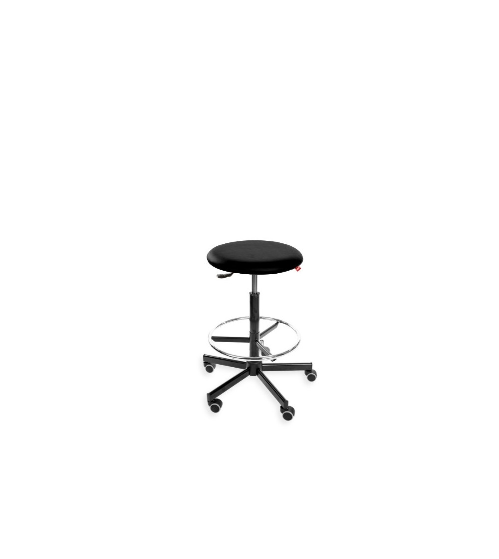 Taboret, stołek, hoker BlackTab Eco- ekoskóra, stopki, podnóżek