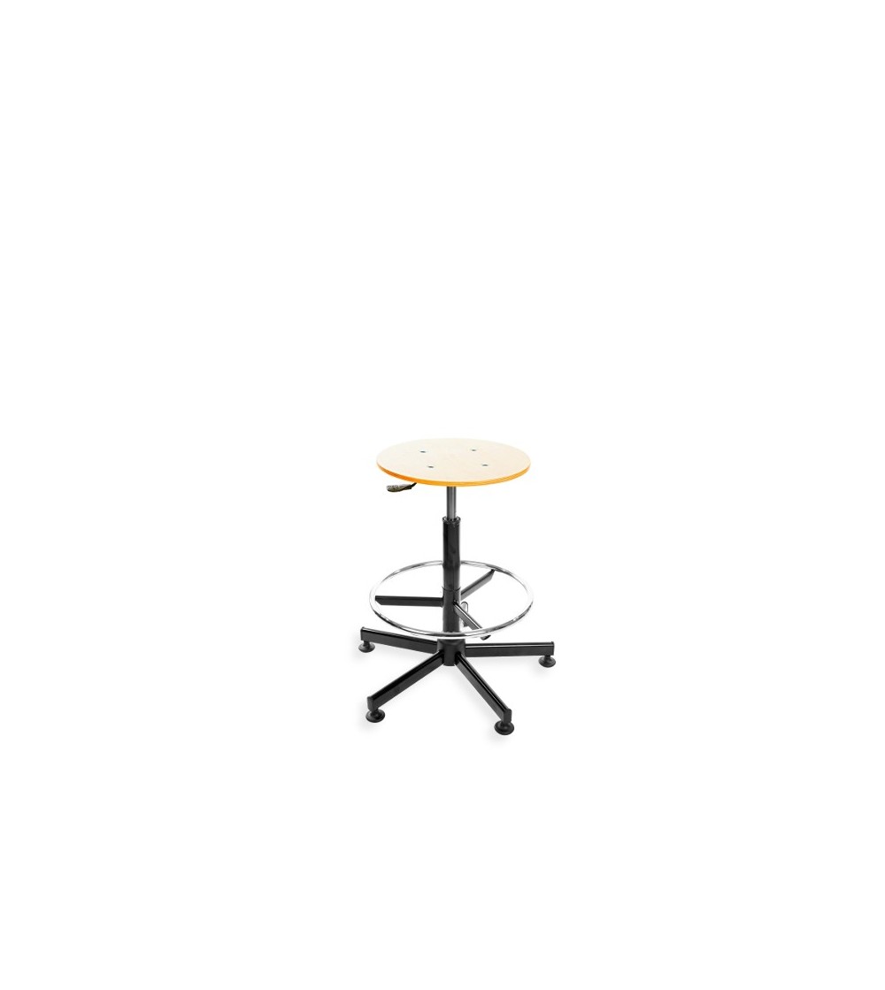 Taboret, stołek, hoker BlackTab 02 ze sklejki lakierowanej, podnóżek