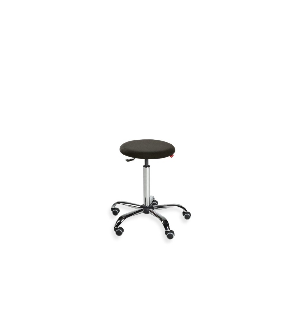 Taboret, stołek, hoker BlackTab 01 chromowana podstawa, kółka