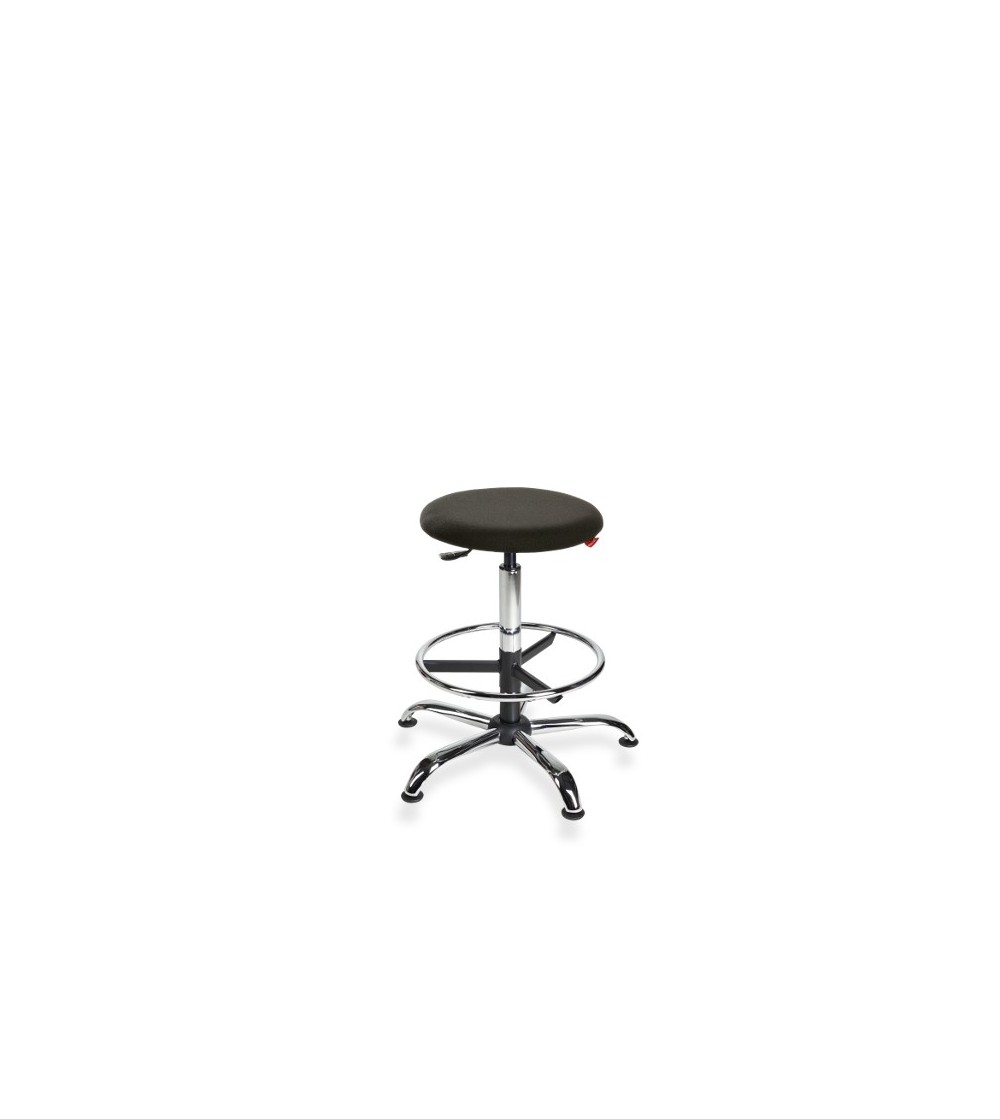 Taboret, stołek, hoker BlackTab chromowana podstawa, stopki, podnóżek