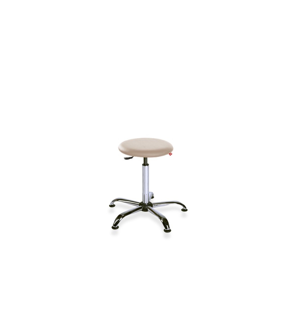 Taboret, stołek, hoker BlackTab Eco- ekoskóra, chrom, stopki