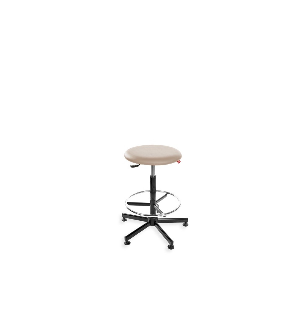 Taboret, stołek, hoker BlackTab Eco - ekoskóra, stopki, podnóżek