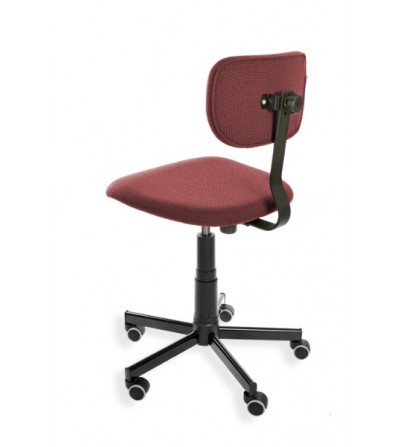 Ergonomiczne obrotowe krzesło szwalnicze na kółkach Black 01