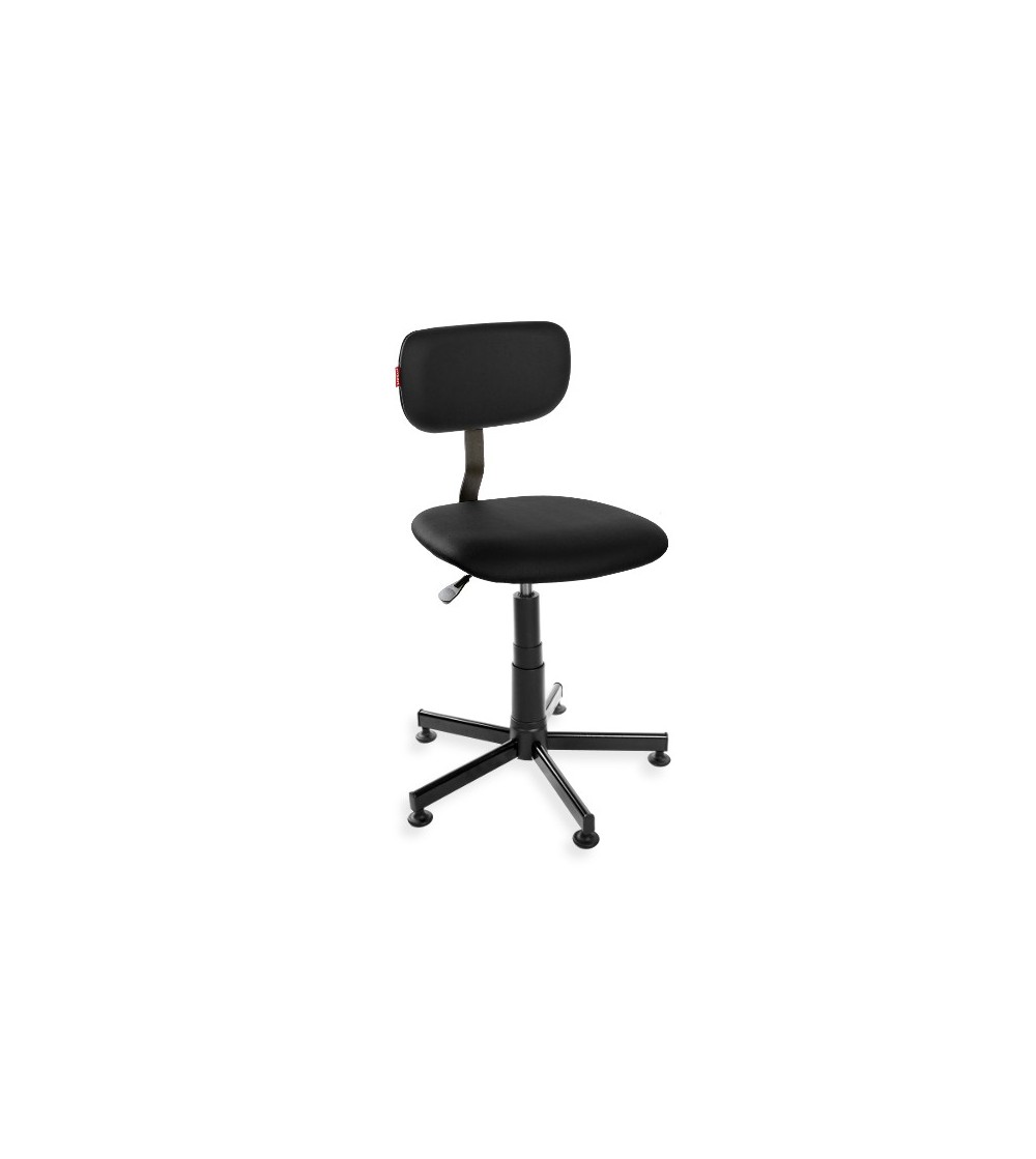 Ergonomiczne, obrotowe krzesło laboratoryjne Black Eco, na stopkach
