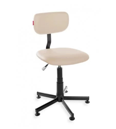 Ergonomiczne, obrotowe krzesło laboratoryjne Black Eco, na stopkach