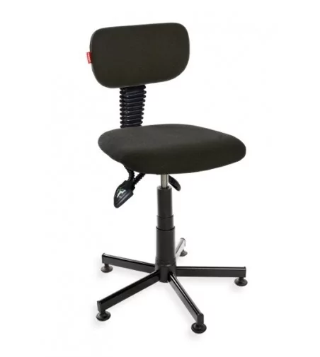 Krzesło warsztatowe, szwalnicze, laboratoryjne Black 01, na stopkach